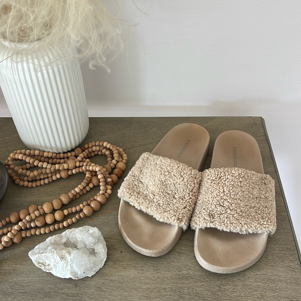 Steve Madden Fuzzy Slides - image 1
